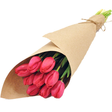 9 розовых тюльпанов – от Flowers.ua