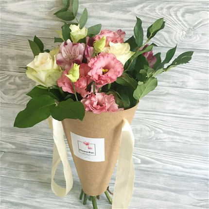 Bouquet in the cone-package "Poetic sketch"  - buy in Ukraine