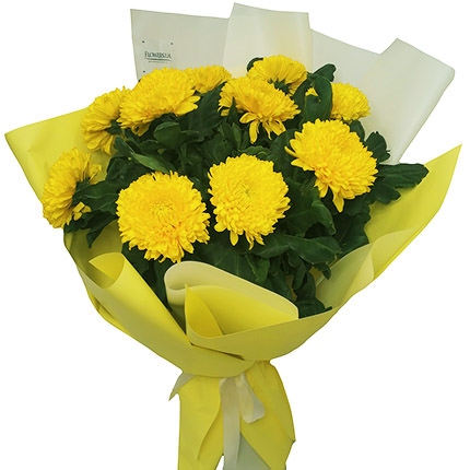 Bouquet bright "11 yellow chrysanthemums"  - buy in Ukraine