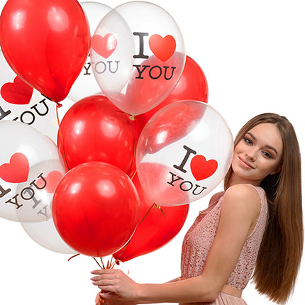 Колекція кульок "Люблю" - 5 кульок  – придбати в Україні