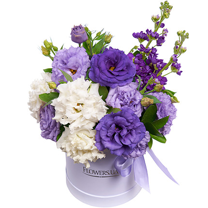 Квіти в коробці "Привітання"  - придбати в Україні