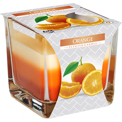 Свеча трехслойная "Апельсин"  - купить в Украине
