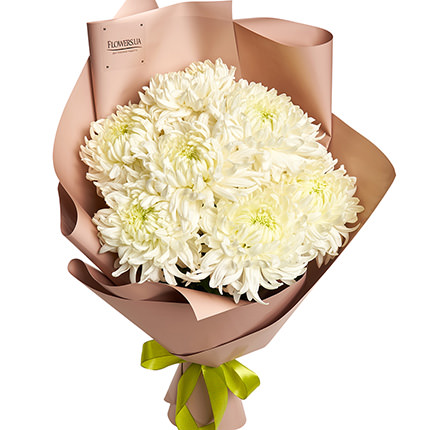 7 white chrysanthemums – from Flowers.ua