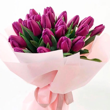 Букет "25 бузкових тюльпанів"  - придбати в Україні