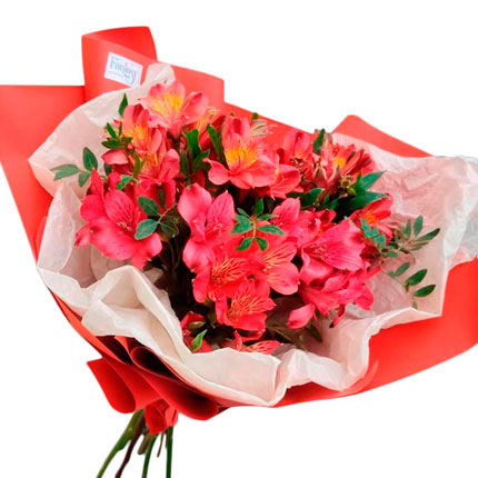 Bouquet "5 red alstroemerias"  - buy in Ukraine