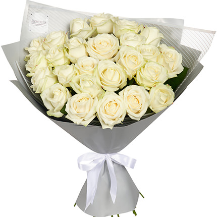 Букет "25 белых роз (Кения)"  - купить в Украине