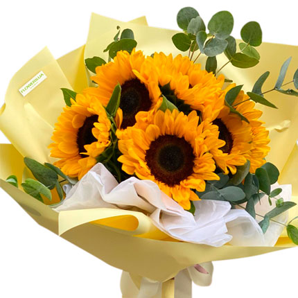 Bouquet "7 bright sunflowers"  - buy in Ukraine