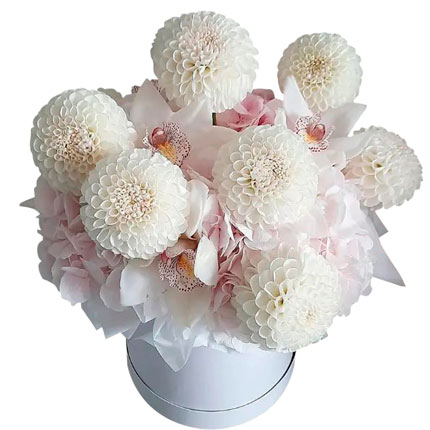 Flowers in a box "Marshmallow cloud" – from Flowers.ua