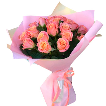 19 роз Мисс Пигги 80 см – от Flowers.ua