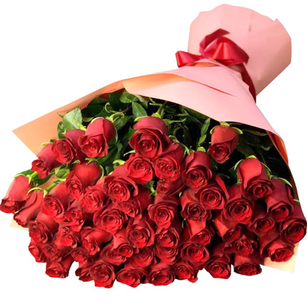 51 роза Red Torch (Кения) – от Flowers.ua