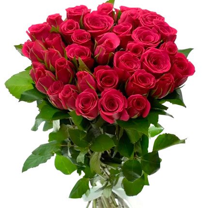 29 роз цвета фуксии (Кения)  - купить в Украине