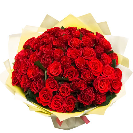 51 червона троянда El Toro  – придбати в Україні
