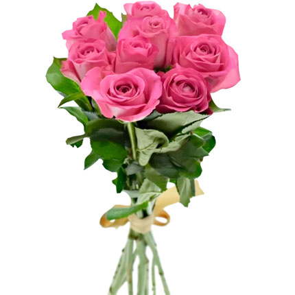 9 розовых роз (Кения)  - купить в Украине