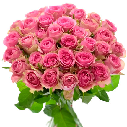 35 розовых роз Shiary (Кения)  - купить в Украине