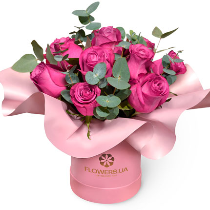 Квіти в коробці "Магія фіолетового"  - придбати в Україні