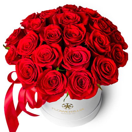 Цветы в коробке "Люблю тебя!"  - купить в Украине