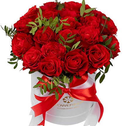 Квіти в коробці “Палаючі серця”  - придбати в Україні