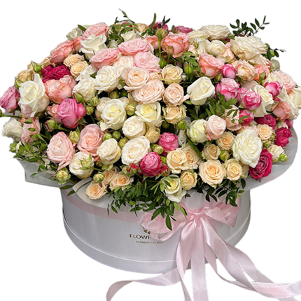 Квіти в коробці “Мої безмежні почуття” – від Flowers.ua