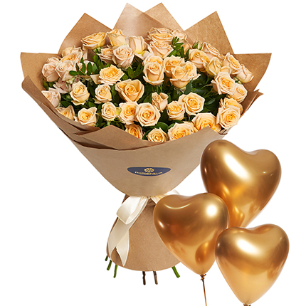 Bouquet "Lovely" with balloons – from Flowers.ua