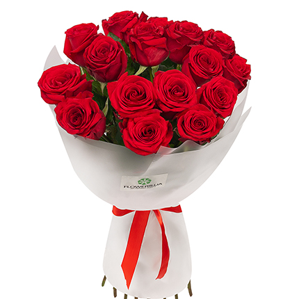 15 красных роз  – купить в Украине