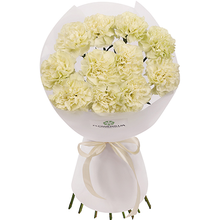 "Galatea" bouquet of 11 white carnations  – buy in Ukraine