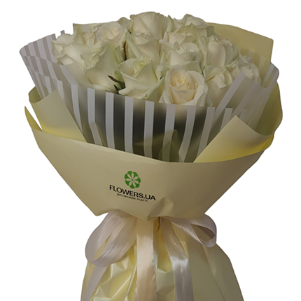 АКЦИЯ! 23 белые розы  – купить в Украине