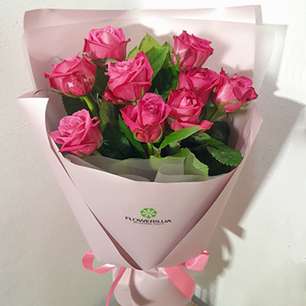 Special Offer! 9 pink roses  – buy in Ukraine