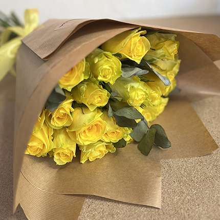 АКЦИЯ! 21 желтая роза  – купить в Украине