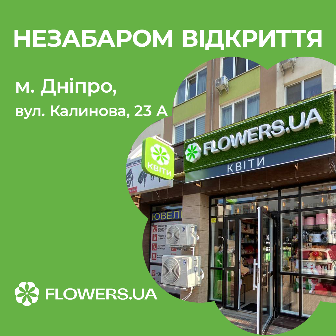 Магазин квітів FLOWERS.UA в місті Дніпро, вулиця Калинова, 23 А