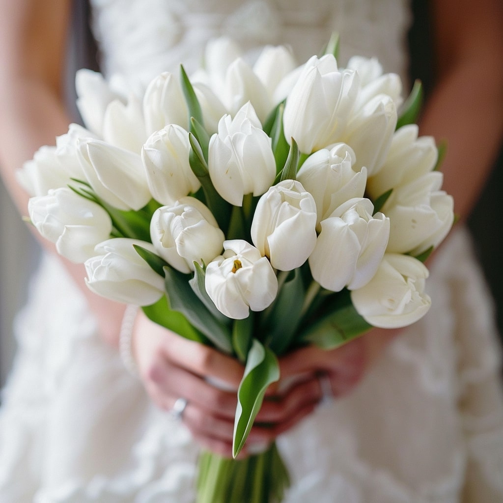 Білі тюльпани: значення та символіка в букетах