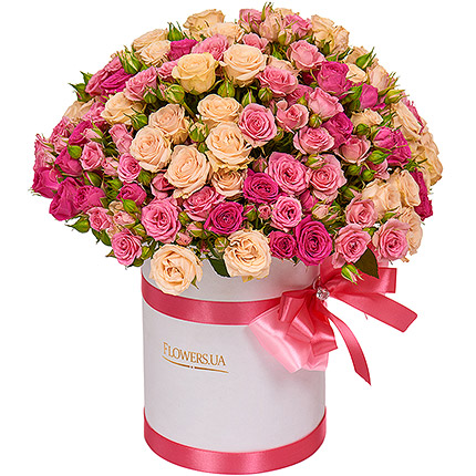 Flowers in a box "To my Сute" - order with delivery