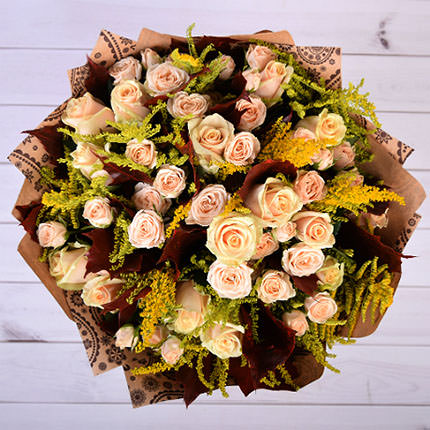 Bouquet "Golden leaf fall " - delivery in Ukraine