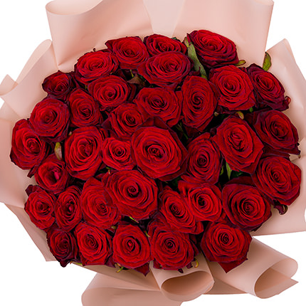 Букет з 35 червоних троянд - доставка по Україні