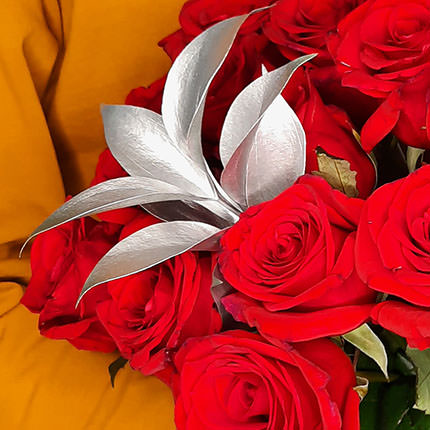 Серебряная коллекция "15 красных роз" - доставка по Украине