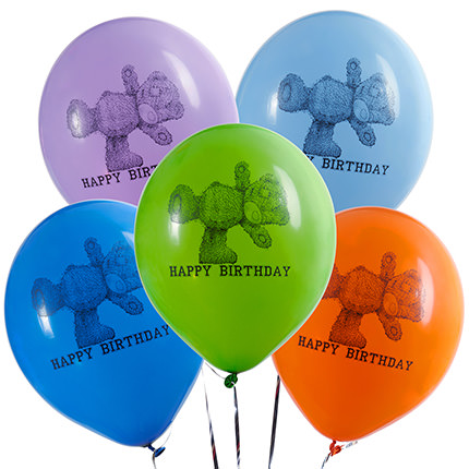 Collection of balloons "Birthday" (with Teddy) - delivery in Ukraine
