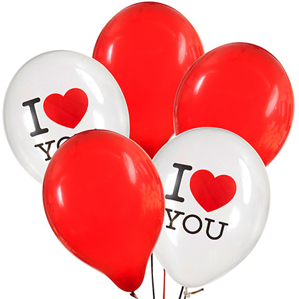 Collection of balloons "Love" - 5 balloons - delivery in Ukraine
