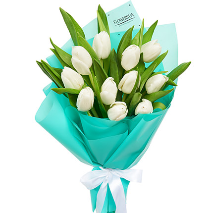 Букет білих тюльпанів - замовити з доставкою