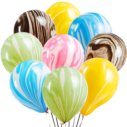Collection of balloons "Multicolored mix" - 9 balloons - delivery in Ukraine