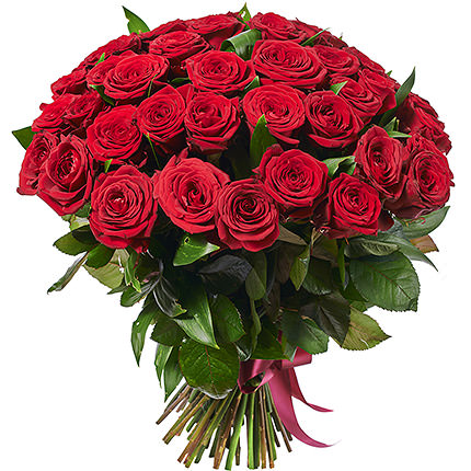 51 красная роза + Raffaello - заказать с доставкой