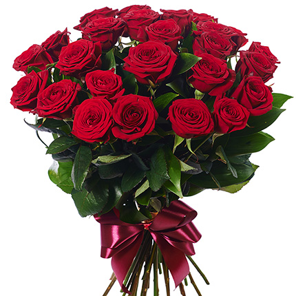Букет из 25 красных роз – заказать с доставкой