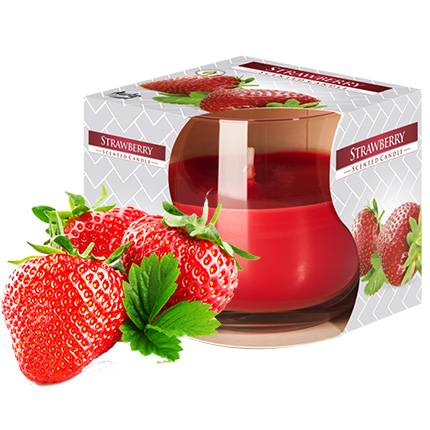 Single-layer candle "Strawberry" - delivery in Ukraine