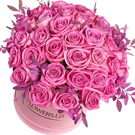 Квіти в коробці "Кохання з першого погляду" - замовити з доставкою