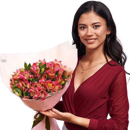 Bouquet "9 pink alstroemerias" - delivery in Ukraine