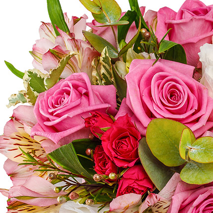 Цветы в коробке "Фламинго" - заказать с доставкой