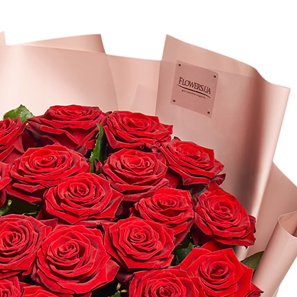 Букет в упаковке "21 красная роза!" - заказать с доставкой