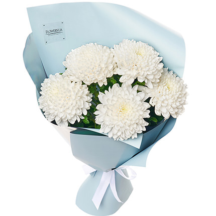 Bouquet "5 white chrysanthemums" – order with delivery