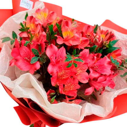 Bouquet "5 red alstroemerias" - delivery in Ukraine