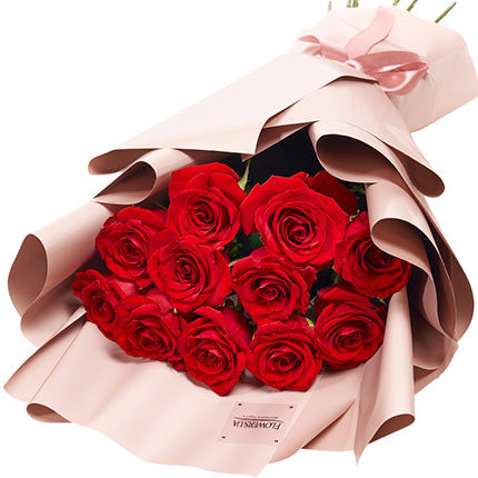 Букет в упаковці "11 червоних троянд!" - доставка по Україні