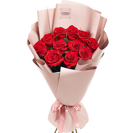 Букет в упаковці "11 червоних троянд!" - замовити з доставкою