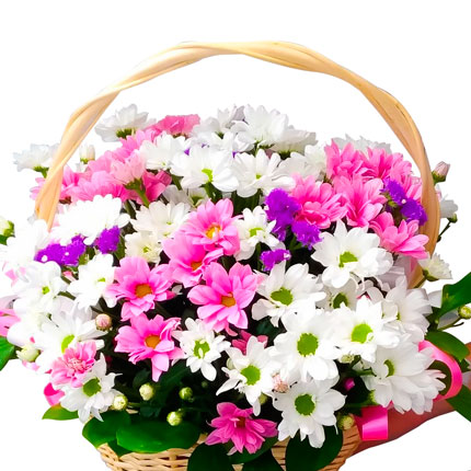 Basket of chrysanthemums "Bright glade" – delivery in Ukraine